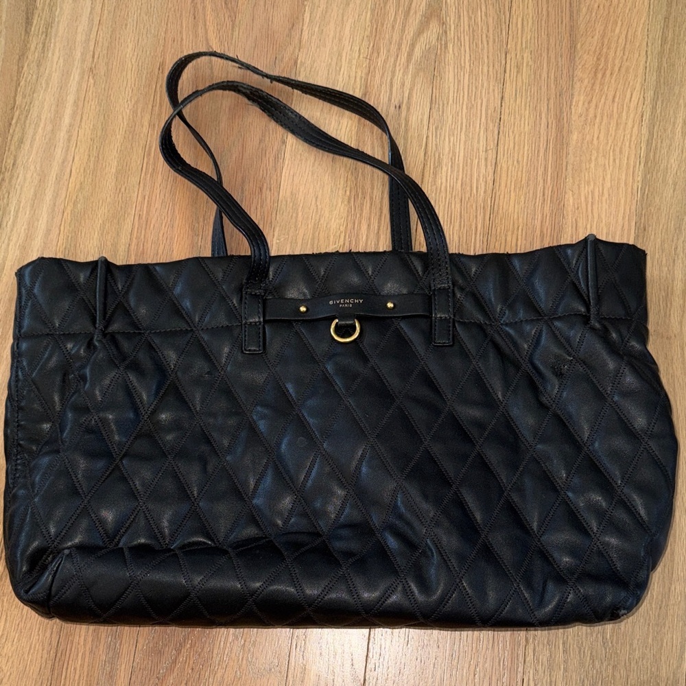 Givenchy Black Quilted Leather Tote Bag